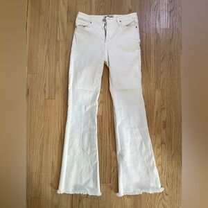 Just Black White Denim Boot Cut Jeans size 30